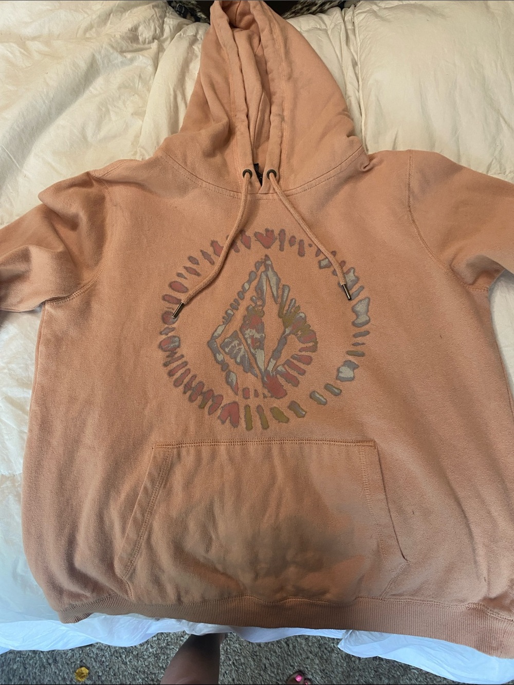 Volcom Peach Hoodie with Subtle Logo